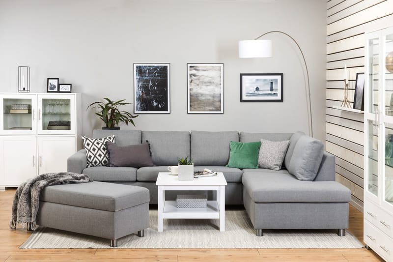 Crazy Fotpall med Förvaring 120x50 - Ljusgrå - Möbler - Fåtölj & stolar - Pall & puff - Fotpallar