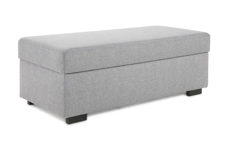 Crazy Fotpall med Förvaring 120x50, Ljusgrå