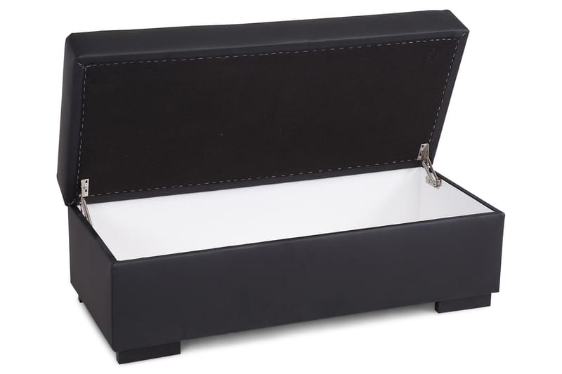 Crazy Fotpall med Förvaring 120x50 - Svart Konstläder - Möbler - Fåtölj & stolar - Pall & puff - Fotpallar