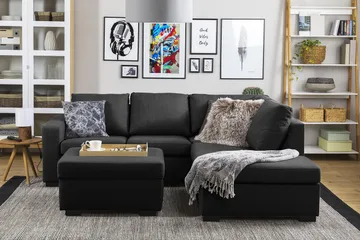 Crazy Fotpall med Förvaring 80x65 - Antracit - Möbler - Fåtölj & stolar - Pall & puff - Fotpallar