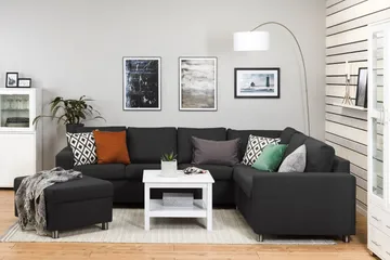 Crazy Fotpall med Förvaring 80x65 - Antracit - Möbler - Fåtölj & stolar - Pall & puff - Fotpallar