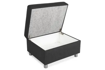 Crazy Fotpall med Förvaring 80x65 - Antracit - Möbler - Fåtölj & stolar - Pall & puff - Fotpallar