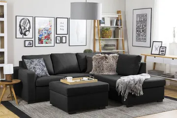 Crazy Fotpall med Förvaring 80x65 - Antracit - Möbler - Fåtölj & stolar - Pall & puff - Fotpallar