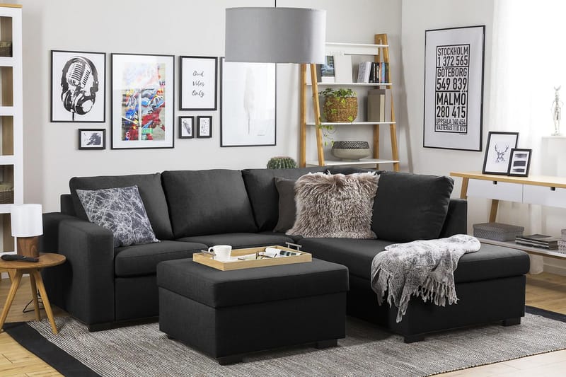 Crazy Fotpall med Förvaring 80x65 - Antracit - Möbler - Fåtölj & stolar - Pall & puff - Fotpallar