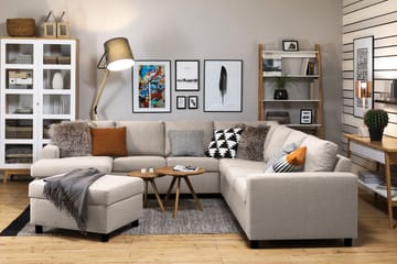 Crazy Fotpall med Förvaring 80x65 - Beige - Möbler - Fåtölj & stolar - Pall & puff - Fotpallar