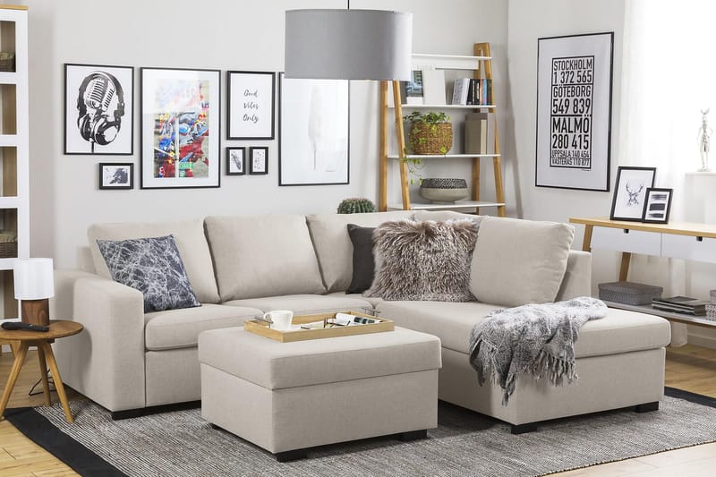 Crazy Fotpall med Förvaring 80x65 - Beige - Möbler - Fåtölj & stolar - Pall & puff - Fotpallar