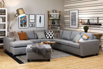 Crazy Fotpall med Förvaring 80x65 - Ljusgrå - Möbler - Fåtölj & stolar - Pall & puff - Fotpallar