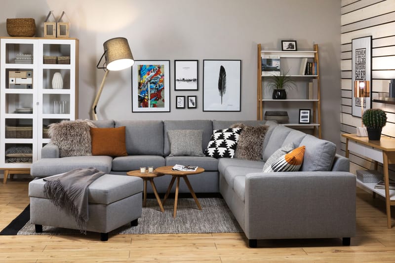 Crazy Fotpall med Förvaring 80x65 - Ljusgrå - Möbler - Fåtölj & stolar - Pall & puff - Fotpallar