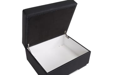 Crazy Fotpall med Förvaring 80x65 - Svart Konstläder - Möbler - Fåtölj & stolar - Pall & puff - Fotpallar