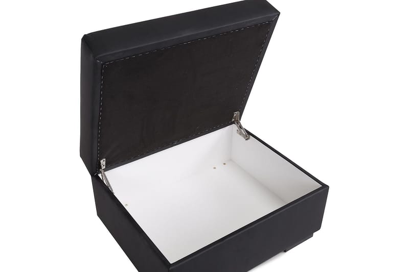 Crazy Fotpall med Förvaring 80x65 - Svart Konstläder - Möbler - Fåtölj & stolar - Pall & puff - Fotpallar