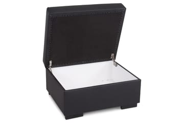 Crazy Fotpall med Förvaring 80x65 - Svart Konstläder - Möbler - Fåtölj & stolar - Pall & puff - Fotpallar