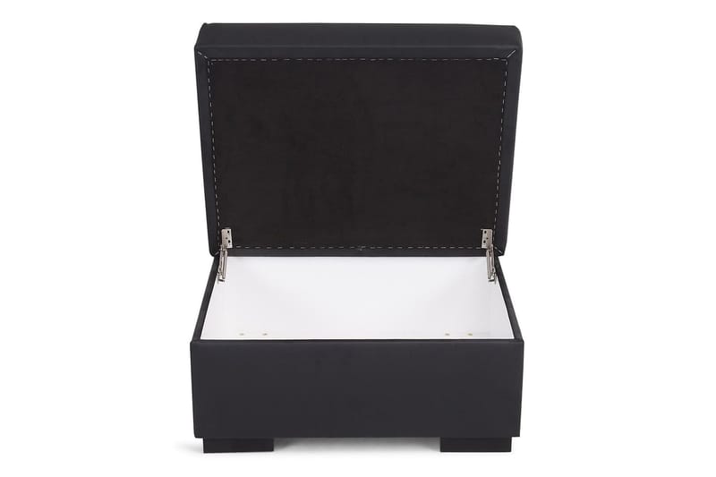 Crazy Fotpall med Förvaring 80x65 - Svart Konstläder - Möbler - Fåtölj & stolar - Pall & puff - Fotpallar