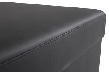 Crazy Fotpall med Förvaring 80x65 - Svart Konstläder - Möbler - Fåtölj & stolar - Pall & puff - Fotpallar