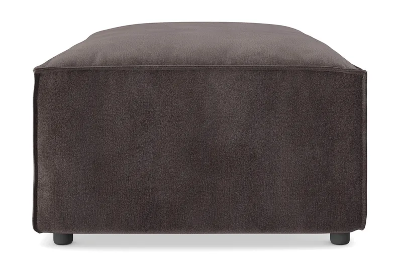 Cubo 1-sits  Rektangulär Fotpallsmodul i Sammet 120 cm bred - Mörkgrå - Möbler - Fåtölj & stolar - Pall & puff - Fotpallar