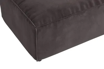 Cubo 1-sits  Rektangulär Fotpallsmodul i Sammet 120 cm bred - Mörkgrå - Möbler - Fåtölj & stolar - Pall & puff - Fotpallar