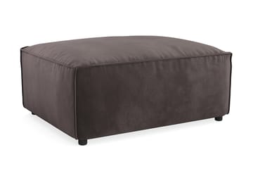 Cubo 1-sits  Rektangulär Fotpallsmodul i Sammet 80 cm bred - Mörkgrå - Möbler - Fåtölj & stolar - Pall & puff - Fotpallar