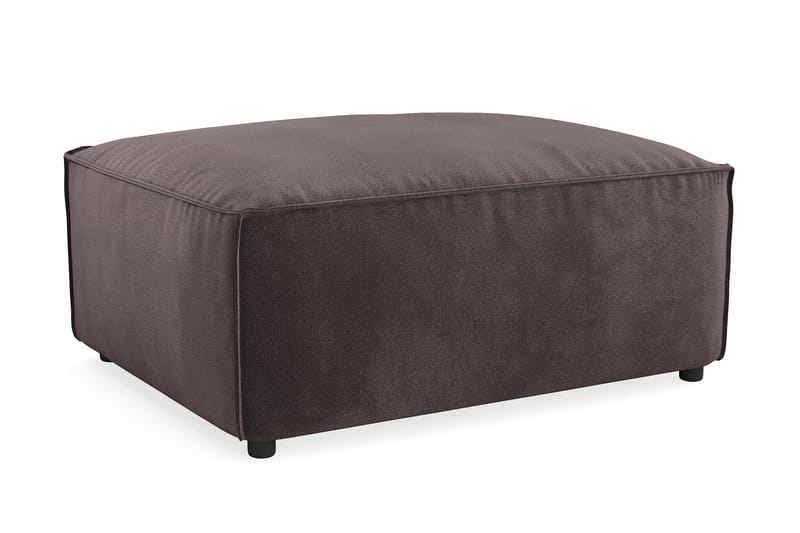 Cubo 1-sits  Rektangulär Fotpallsmodul i Sammet 80 cm bred - Mörkgrå - Möbler - Fåtölj & stolar - Pall & puff - Fotpallar