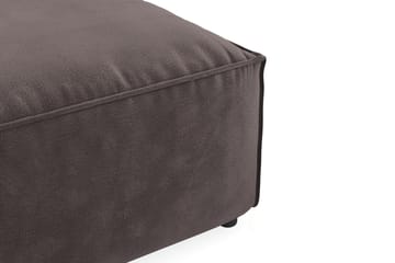 Cubo 1-sits  Rektangulär Fotpallsmodul i Sammet 80 cm bred - Mörkgrå - Möbler - Fåtölj & stolar - Pall & puff - Fotpallar