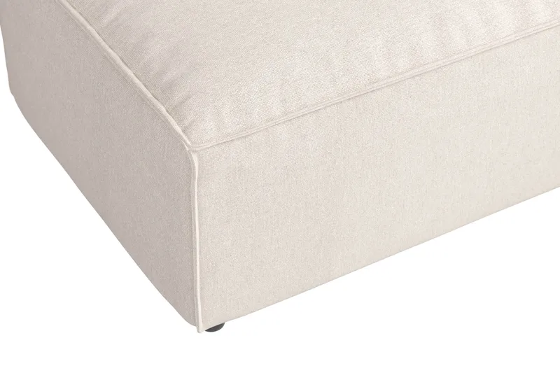 Cubo 1-sits  Rektangulär Fotpallsmodul i Tyg 120 cm bred - Beige - Möbler - Fåtölj & stolar - Pall & puff - Fotpallar