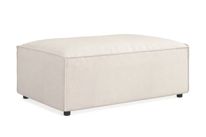 Cubo 1-sits  Rektangulär Fotpallsmodul i Tyg 120 cm bred - Beige - Möbler - Fåtölj & stolar - Pall & puff - Fotpallar
