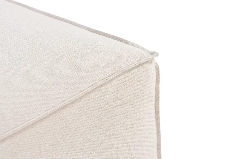 Cubo 1-sits  Rektangulär Fotpallsmodul i Tyg 80 cm bred - Beige - Möbler - Fåtölj & stolar - Pall & puff - Fotpallar