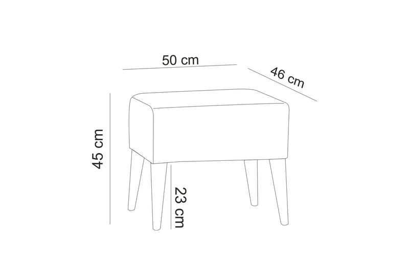 Cynthiaa Fotpall - Grön - Möbler - Fåtölj & stolar - Pall & puff - Fotpallar