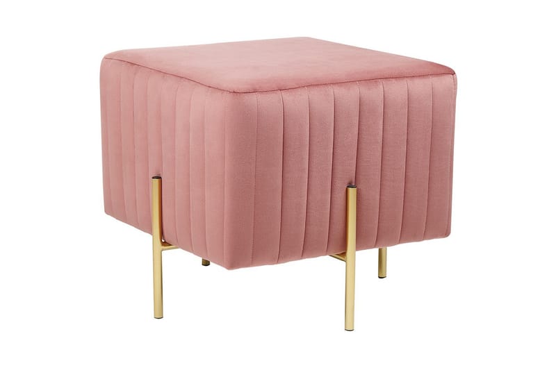 Fotpall Dayton Rosa/guld - Rosa/guld - Möbler - Fåtölj & stolar - Pall & puff - Fotpallar