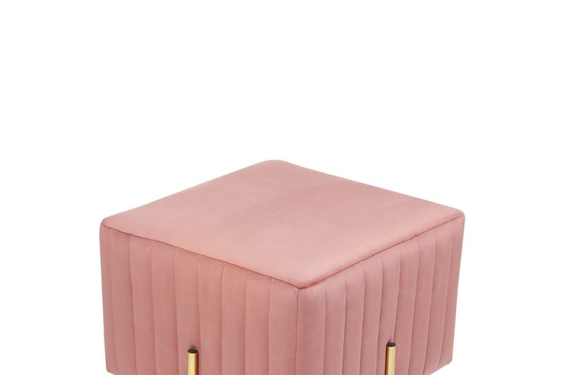 Fotpall Dayton Rosa/guld - Rosa/guld - Möbler - Fåtölj & stolar - Pall & puff - Fotpallar