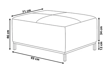 Dugard Fotpall - Beige/Läder - Möbler - Fåtölj & stolar - Pall & puff - Fotpallar