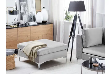 Evja Fotpall - Sammet/Grå - Möbler - Fåtölj & stolar - Pall & puff - Fotpallar