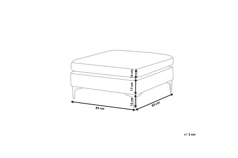 Evja Fotpall - Sammet/Grå - Möbler - Fåtölj & stolar - Pall & puff - Fotpallar