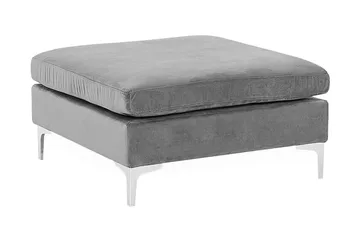 Evja Fotpall - Sammet/Grå - Möbler - Fåtölj & stolar - Pall & puff - Fotpallar