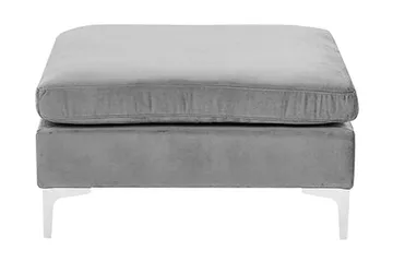 Evja Fotpall - Sammet/Grå - Möbler - Fåtölj & stolar - Pall & puff - Fotpallar