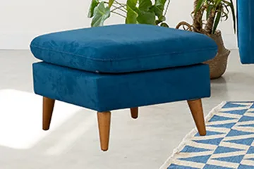 Faulman Fotpall - Blå - Möbler - Fåtölj & stolar - Pall & puff - Fotpallar