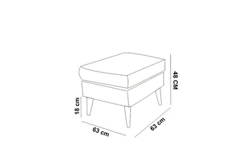 Faulman Fotpall - Blå - Möbler - Fåtölj & stolar - Pall & puff - Fotpallar