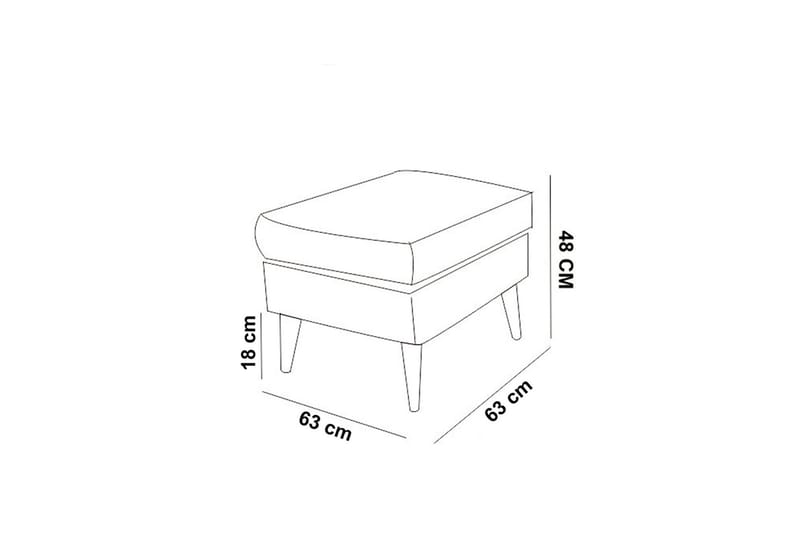Faulman Fotpall - Blå - Möbler - Fåtölj & stolar - Pall & puff - Fotpallar