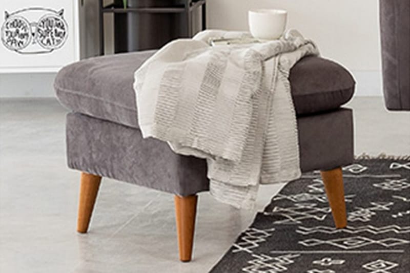 Faulman Fotpall - Grå - Möbler - Fåtölj & stolar - Pall & puff - Fotpallar