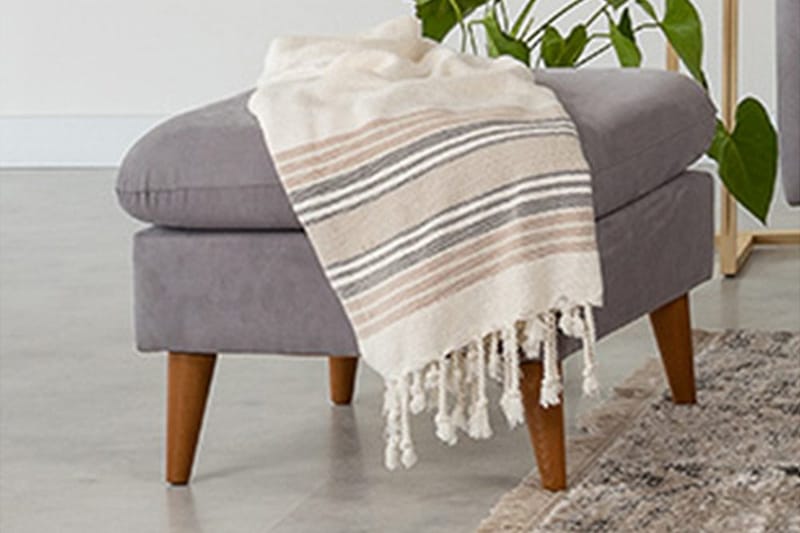 Faulman Fotpall - Grå - Möbler - Fåtölj & stolar - Pall & puff - Fotpallar