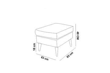 Faulman Fotpall - Grön - Möbler - Fåtölj & stolar - Pall & puff - Fotpallar