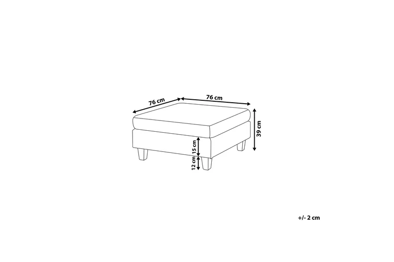 Fevik Fotpall 76|76 cm - Beige - Möbler - Fåtölj & stolar - Pall & puff - Fotpallar