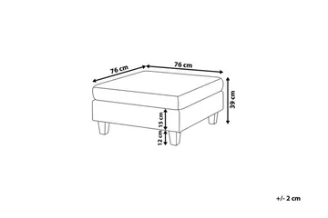 Fevik Fotpall 76|76 cm - Grå - Möbler - Fåtölj & stolar - Pall & puff - Fotpallar