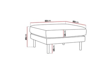 Fotpall Florenz - Ljusgrå - Möbler - Fåtölj & stolar - Pall & puff - Fotpallar