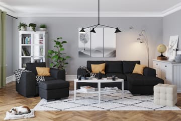 Fotpall Alter 60 cm Svart - Möbler - Fåtölj & stolar - Pall & puff - Fotpallar