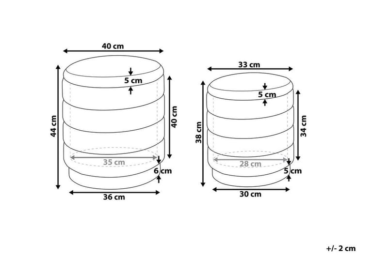 Fotpall Backarna med Förvaring 2-pack - Rosa - Fotpallar