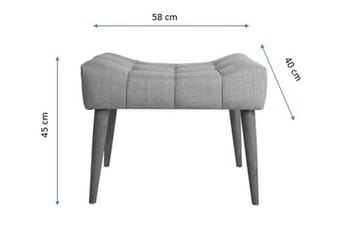 Fotpall Basemore - Röd - Möbler - Fåtölj & stolar - Pall & puff - Fotpallar