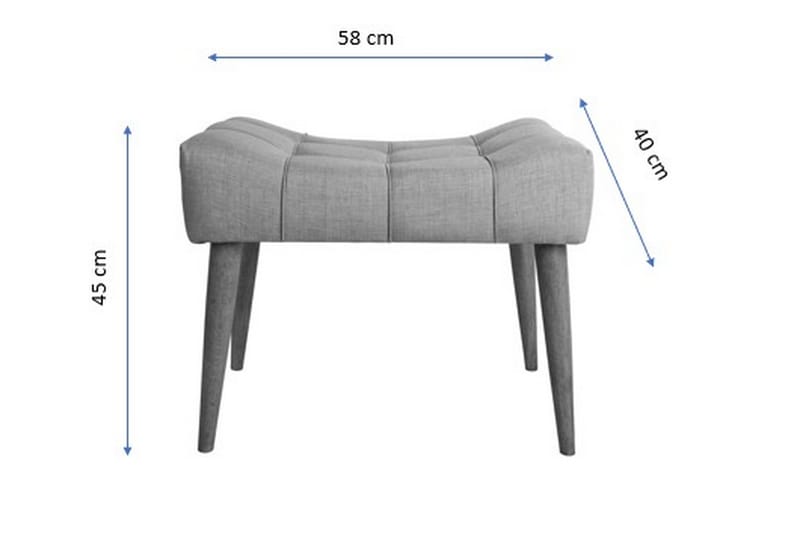 Fotpall Basemore - Röd - Fotpallar