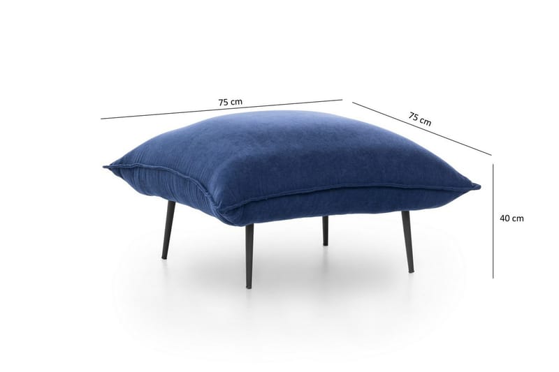 Fotpall - Blå - Möbler - Fåtölj & stolar - Pall & puff - Fotpallar