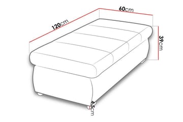 Fotpall Cerys 60 cm - Blå - Möbler - Fåtölj & stolar - Pall & puff - Fotpallar