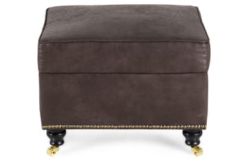Fotpall Cesaro 55x45 cm Vintage-tyg - Brun - Möbler - Fåtölj & stolar - Pall & puff - Fotpallar