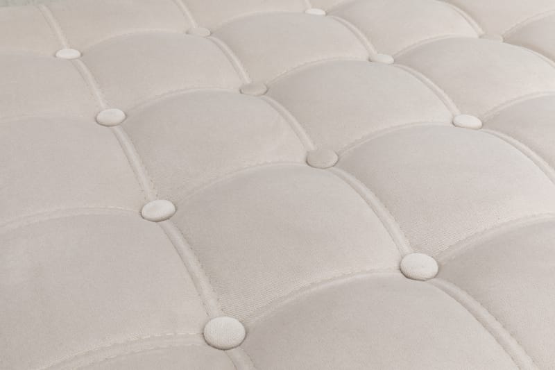 Fotpall Chester Deluxe Fyrkantig Sammet Beige - 70 cm - Möbler - Fåtölj & stolar - Pall & puff - Fotpallar